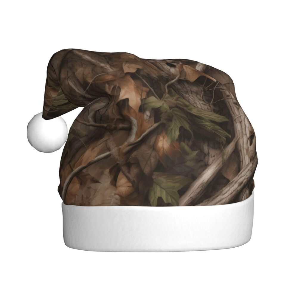 9445 Tree Camos Christmas Hat for Adults, Santa Hats, Holiday Hat for Xmas